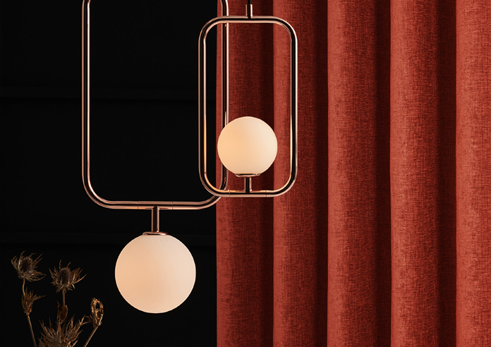 Amberley Eyelet, Terracotta - Ready Made Curtains - Image 5